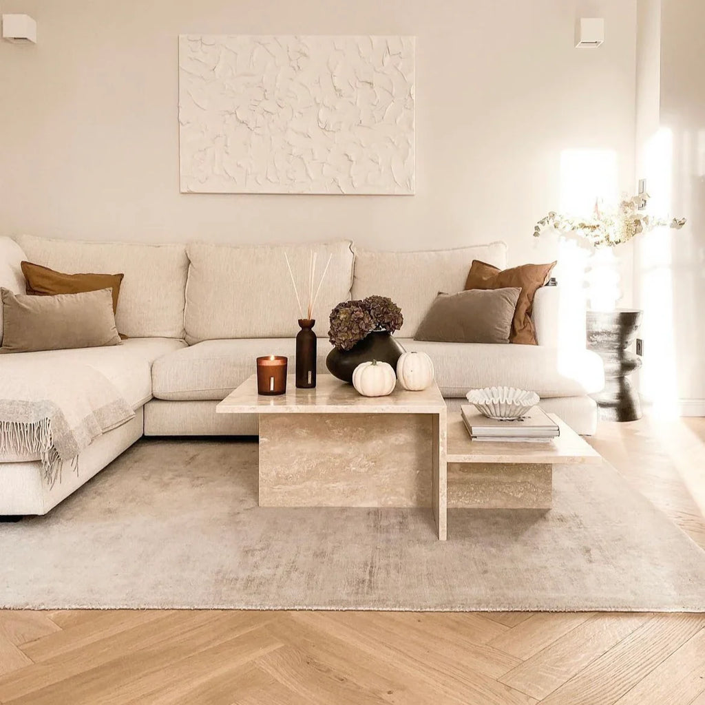 Table basse escalier marbre créma